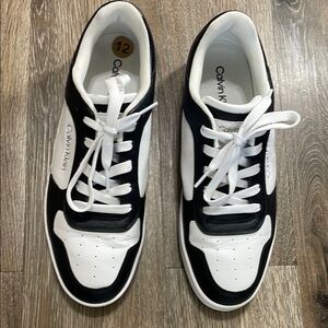 Calvin Klein Men's Landy Black and White Sneakers
